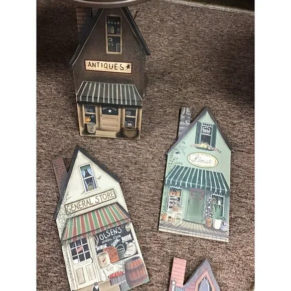 Set of 6 Wooden Main Street Stores - Picture 6 of 6